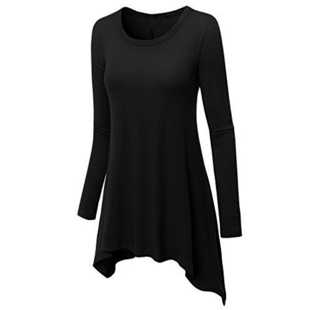 Tunic - Long Sleeve Top Black